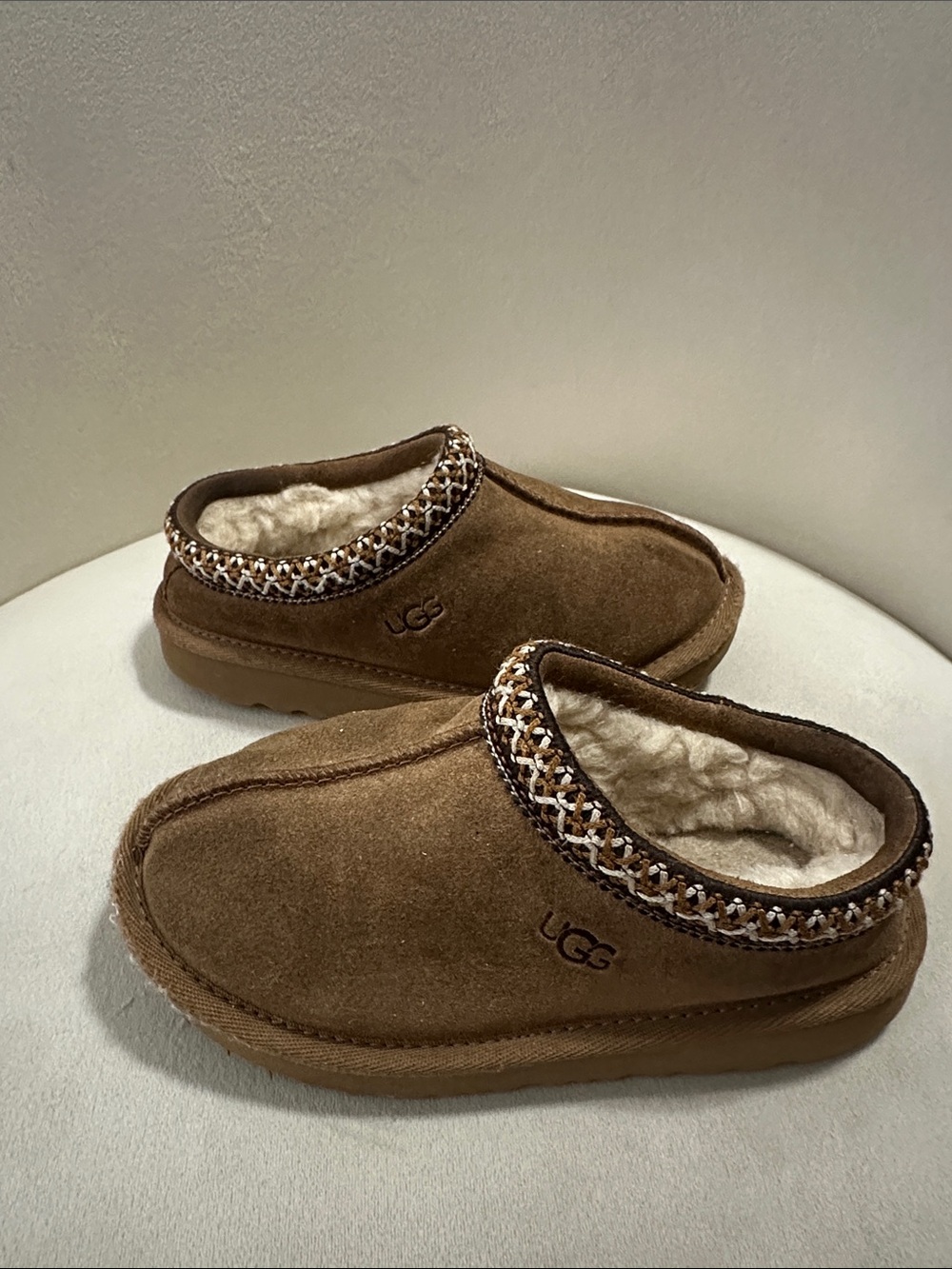 CUTE❤️UGG Kids Tasman II Slipper, Chestnut Slip-On Clog